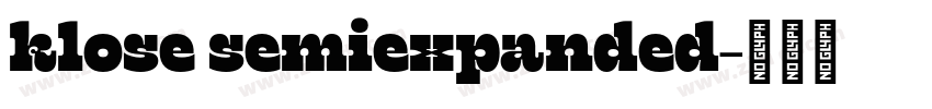 klose semiexpanded字体转换